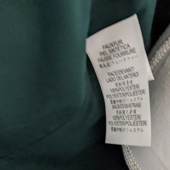 BCBGMAXAZRIA Luxurious Green Faux Rabbit Fur Teddy Coat Mob Wife - Picture 15 of 17